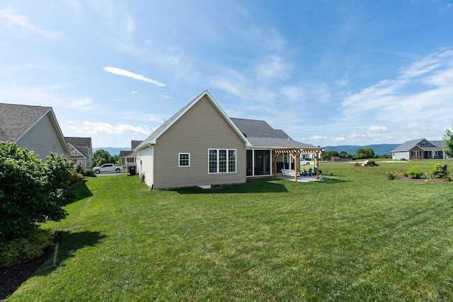 193 Locust Grove Ln, Stuarts Draft, VA 24477 - rear view of house with a lawn and a patio area