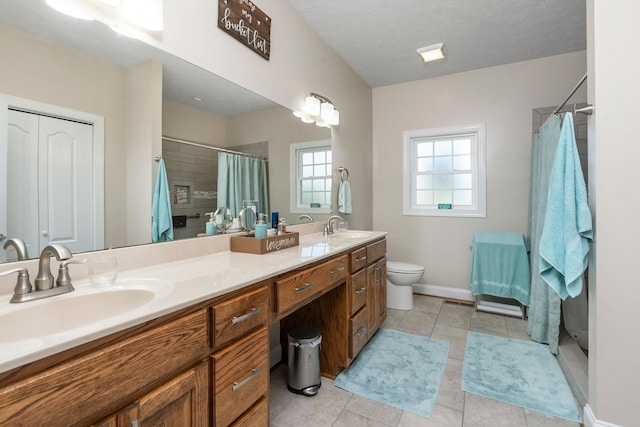 193 Locust Grove Ln, Stuarts Draft, VA 24477 - full bath featuring double vanity, curtained shower, and tile patterned flooring