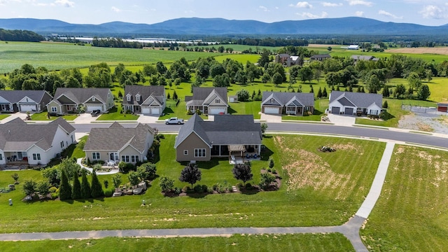 193 Locust Grove Ln, Stuarts Draft, VA 24477 - aerial view of residential area featuring mountains