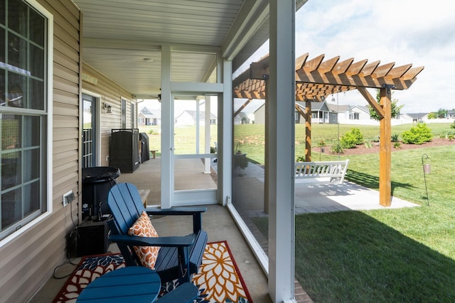 193 Locust Grove Ln, Stuarts Draft, VA 24477 - sunroom / solarium with a residential view