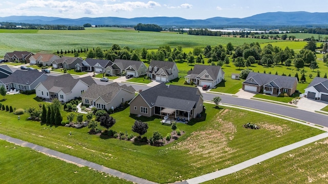 193 Locust Grove Ln, Stuarts Draft, VA 24477 - aerial perspective of suburban area featuring a mountain backdrop