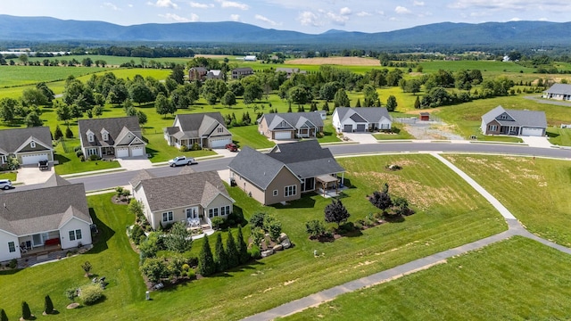 193 Locust Grove Ln, Stuarts Draft, VA 24477 - aerial perspective of suburban area featuring a mountainous background