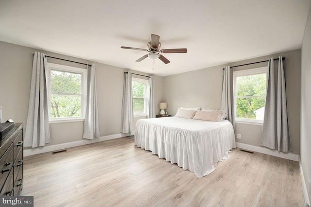 11603 Enchanted Woods Way, Fredericksburg, VA 22407 - bedroom featuring light wood-style floors, baseboards, and ceiling fan