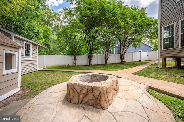 11603 Enchanted Woods Way, Fredericksburg, VA 22407 - view of patio with an outdoor fire pit
