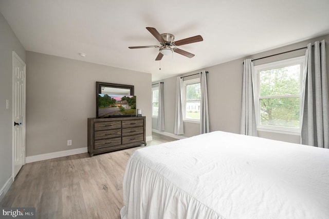 11603 Enchanted Woods Way, Fredericksburg, VA 22407 - bedroom featuring light wood-type flooring, baseboards, and ceiling fan