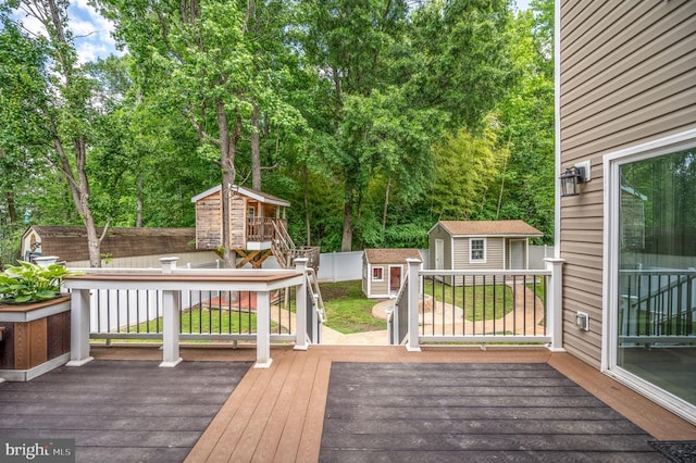 11603 Enchanted Woods Way, Fredericksburg, VA 22407 - deck with a fenced backyard and view of scattered trees