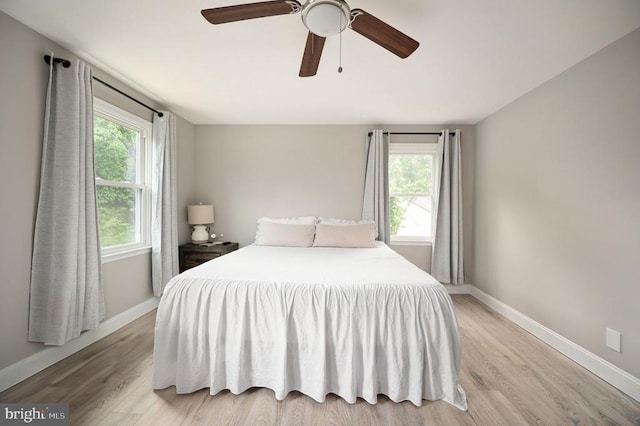 11603 Enchanted Woods Way, Fredericksburg, VA 22407 - bedroom with multiple windows, light wood-style flooring, and baseboards