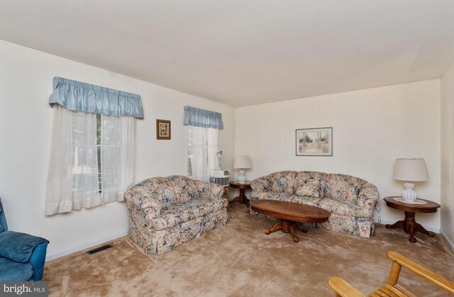 13403 Motts Run Rd, Fredericksburg, VA 22407 - living room featuring carpet and baseboards