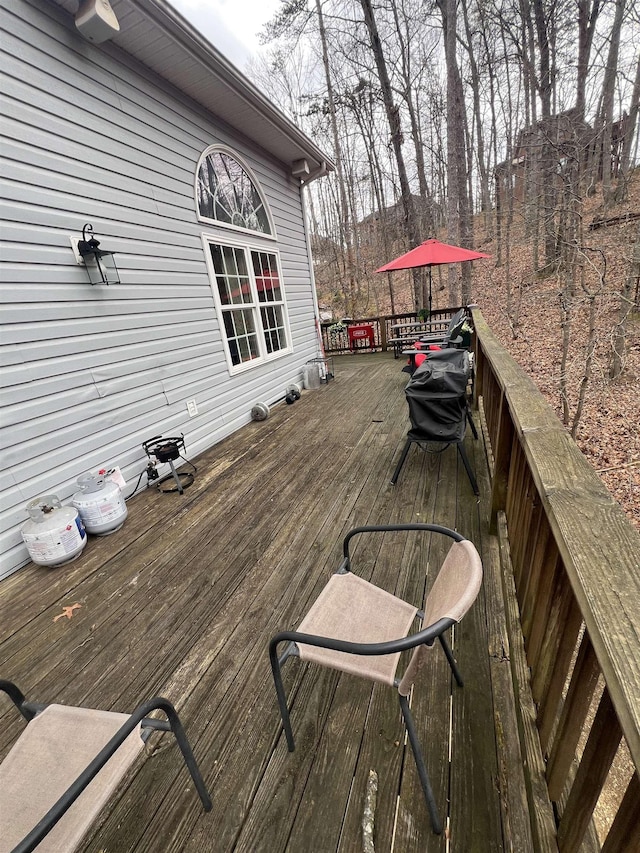 view of wooden deck