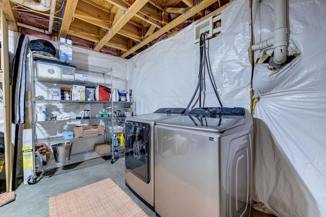 1045 Alexander Hamilton Ln, Harrisonburg, VA 22802 - unfinished below grade area with washer and clothes dryer