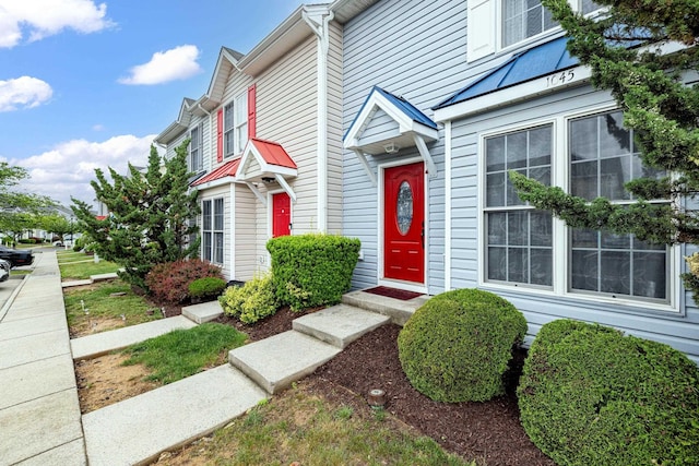 1045 Alexander Hamilton Ln, Harrisonburg, VA 22802 - doorway to property with a standing seam roof and metal roof