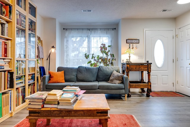 1045 Alexander Hamilton Ln, Harrisonburg, VA 22802 - living area featuring wood finished floors and a textured ceiling