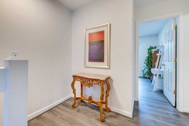 1045 Alexander Hamilton Ln, Harrisonburg, VA 22802 - hall with wood finished floors and baseboards