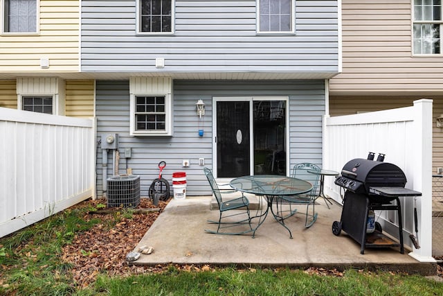 1045 Alexander Hamilton Ln, Harrisonburg, VA 22802 - view of patio featuring central AC and grilling area