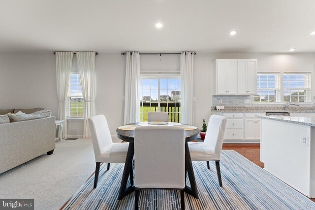 12804 Monterey Ct, Fredericksburg, VA 22407 - dining space featuring recessed lighting and baseboards