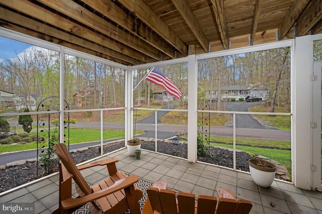 view of sunroom