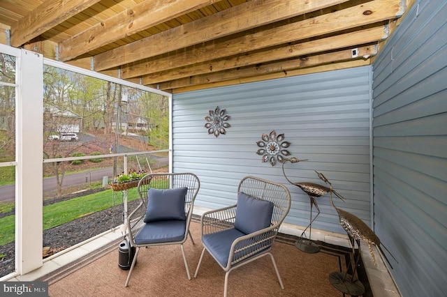 view of sunroom