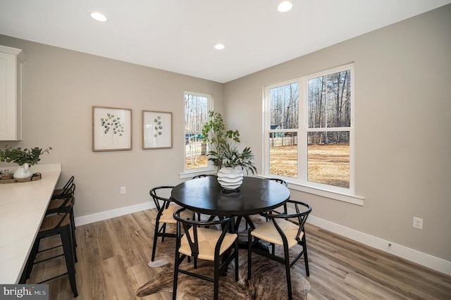 92 Mill Run, Bumpass, VA 23024 - dining room with light wood finished floors, baseboards, and recessed lighting