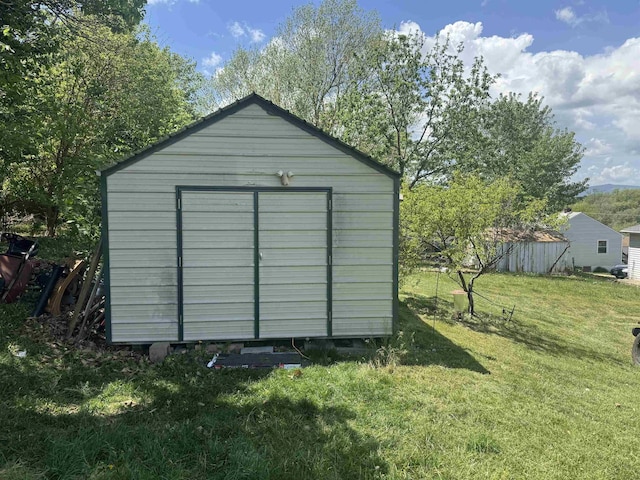 view of shed