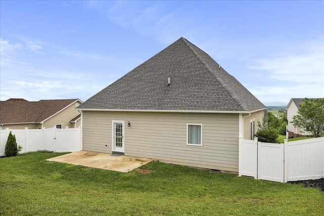115 Beauregard Dr, Staunton, VA 24401 - back of property featuring a patio and a shingled roof