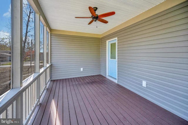 106 Wakefield Dr, Locust Grove, VA 22508 - unfurnished sunroom with ceiling fan