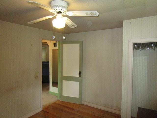 106 Grubert Ave, Staunton, VA 24401 - unfurnished bedroom with wood finished floors and a ceiling fan