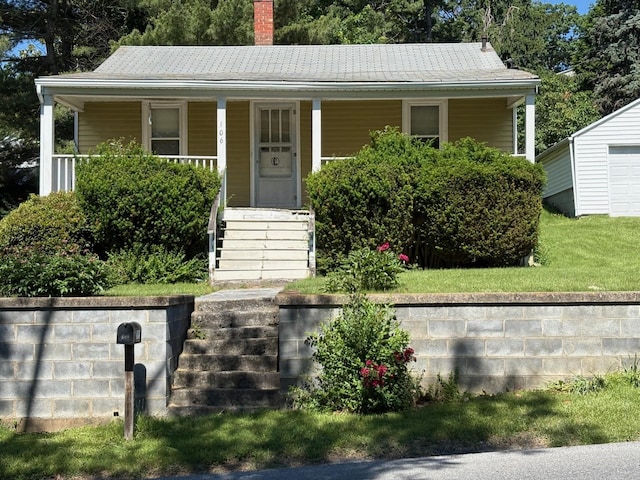 106 Grubert Ave, Staunton, VA 24401 - bungalow-style house featuring a porch, a chimney, and stairs
