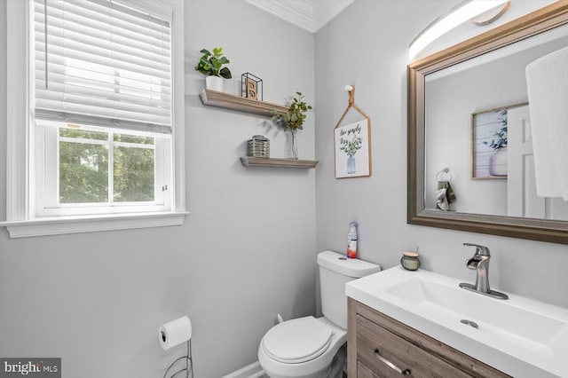 7922 Madison Plantation Way, Fredericksburg, VA 22407 - half bathroom with vanity and ornamental molding