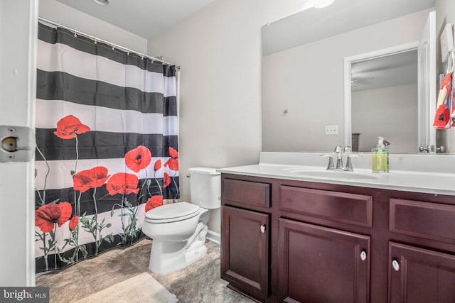 1906 Captain Dr, Fredericksburg, VA 22408 - full bathroom featuring vanity, toilet, and curtained shower
