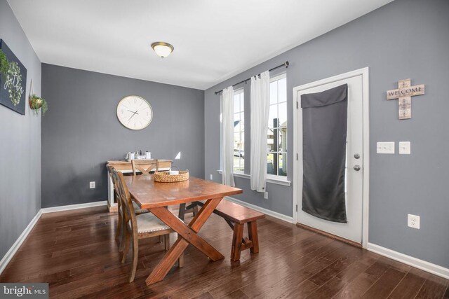 1906 Captain Dr, Fredericksburg, VA 22408 - dining space featuring wood finished floors and baseboards