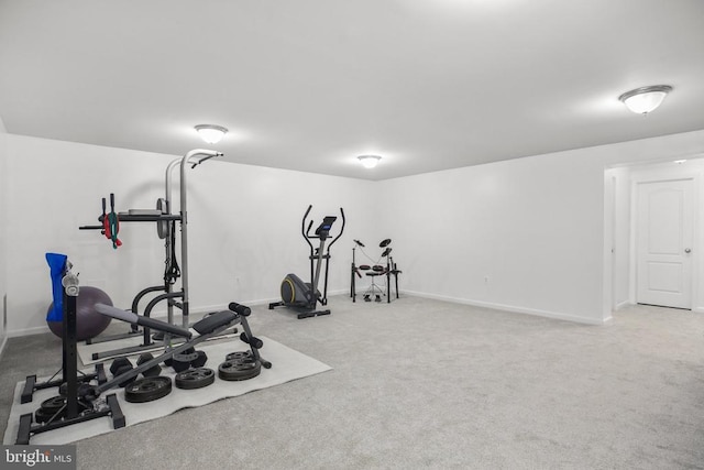 1906 Captain Dr, Fredericksburg, VA 22408 - workout area with baseboards and carpet floors
