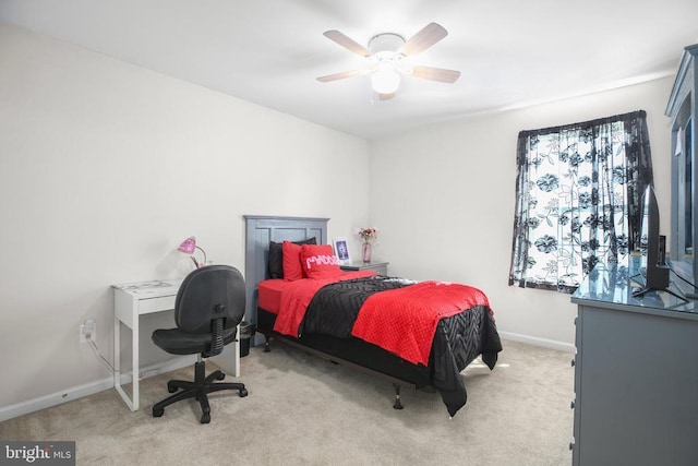 1906 Captain Dr, Fredericksburg, VA 22408 - carpeted bedroom with baseboards, multiple windows, and ceiling fan