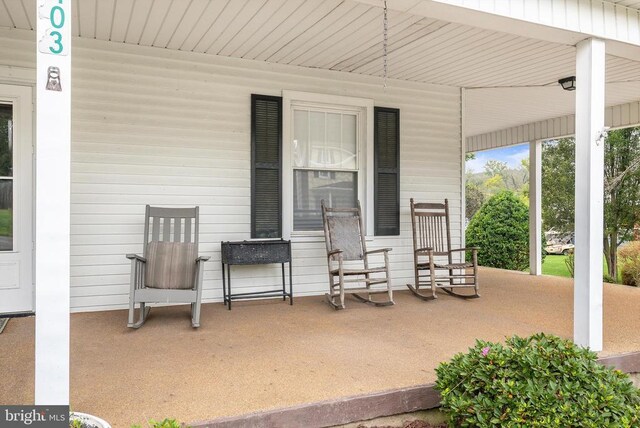 403 Long Ave, Shenandoah, VA 22849 - view of patio / terrace featuring covered porch