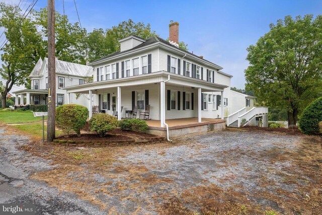 403 Long Ave, Shenandoah, VA 22849 - view of front of property with a chimney and a porch
