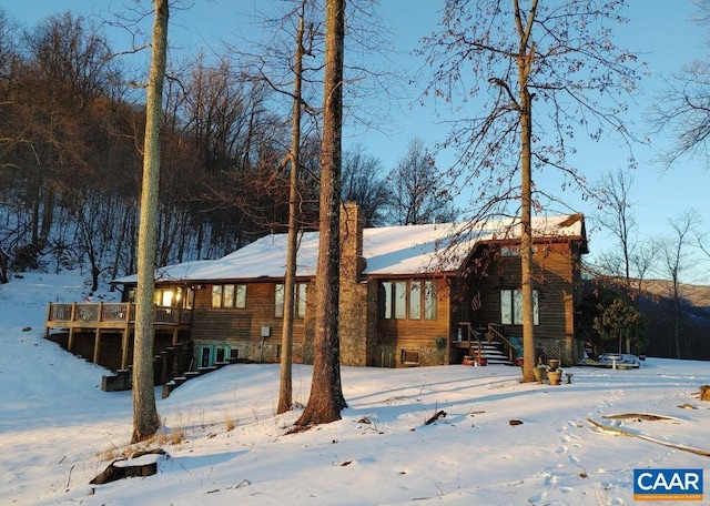 247 Llama Ln, Lowesville, VA 22967 - view of front of home with a wooden deck