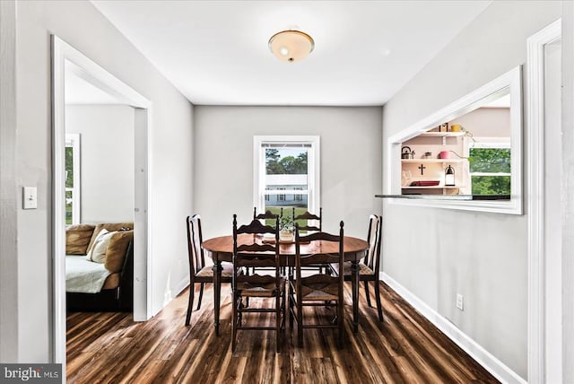 3048 Oakland Rd, Louisa, VA 23093 - dining area featuring dark wood-style flooring and baseboards