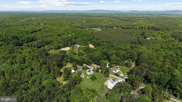 3048 Oakland Rd, Louisa, VA 23093 - aerial view of property's location with a heavily wooded area and a mountain backdrop