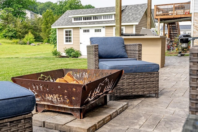 4517 Wiltshire St, Rockingham, VA 22802 - view of patio with a grill and stairs