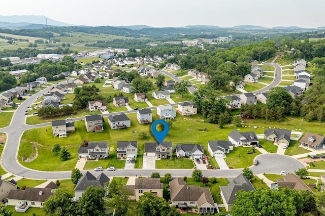 4517 Wiltshire St, Rockingham, VA 22802 - aerial view of residential area featuring a mountainous background