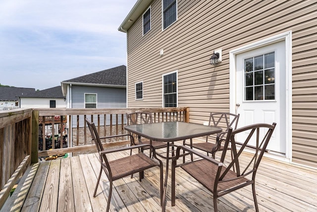4517 Wiltshire St, Rockingham, VA 22802 - wooden terrace with outdoor dining area
