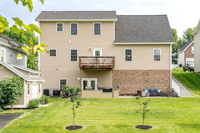 4517 Wiltshire St, Rockingham, VA 22802 - back of house with outdoor lounge area, cooling unit, a patio area, and a balcony
