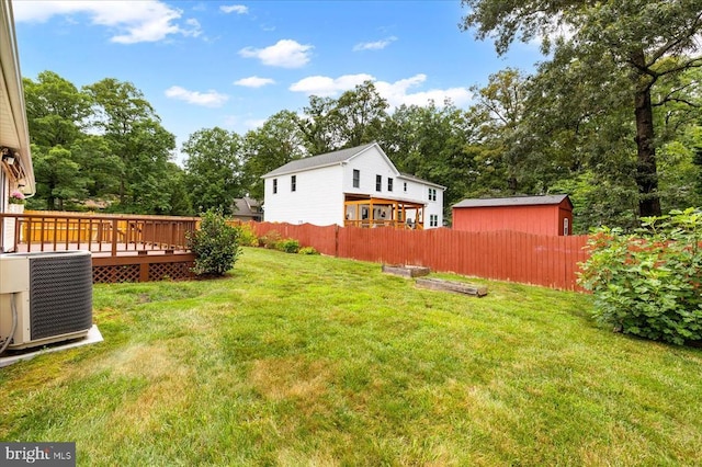 500 Maple Grove Dr, Fredericksburg, VA 22407 - view of yard featuring a deck