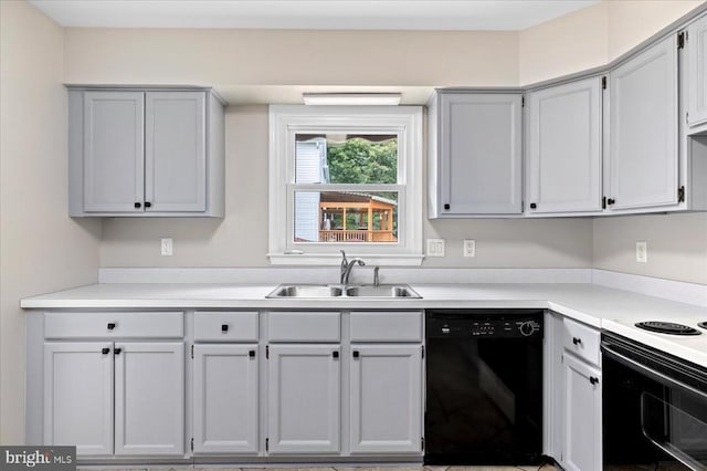 500 Maple Grove Dr, Fredericksburg, VA 22407 - kitchen featuring black dishwasher, range with electric cooktop, and light countertops