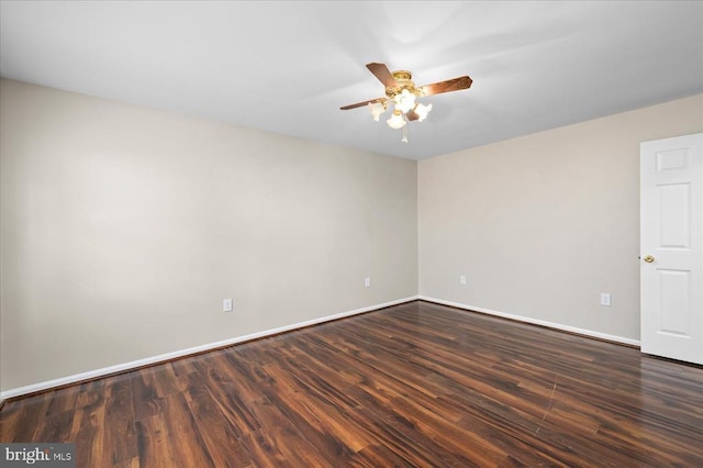 500 Maple Grove Dr, Fredericksburg, VA 22407 - unfurnished room featuring ceiling fan and dark wood finished floors