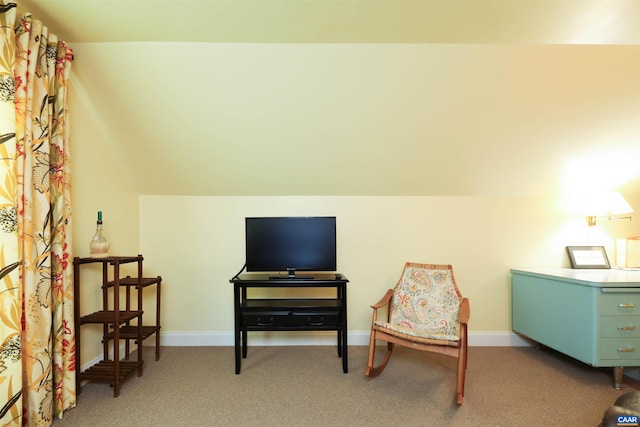 515 Broadleaf Way, Charlottesville, VA 22911 - living area featuring vaulted ceiling and carpet floors