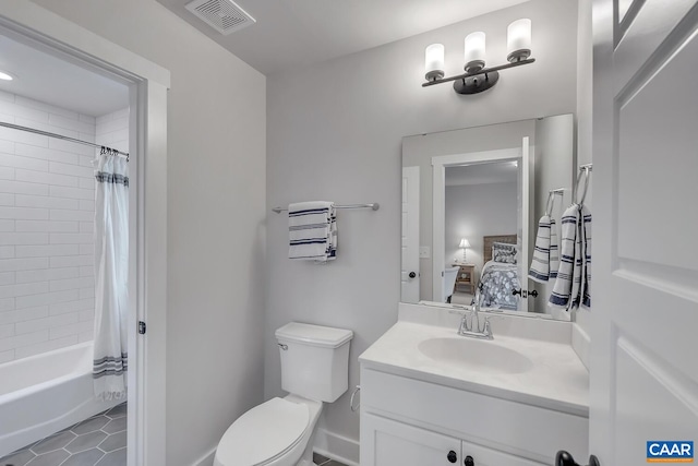 33 Fowler St Unit C, Charlottesville, VA 22911 - ensuite bathroom featuring toilet, ensuite bathroom, visible vents, tile patterned flooring, and vanity