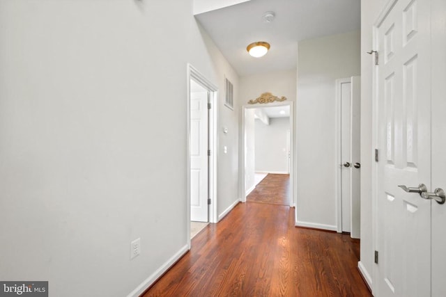 2486 Winthrop Dr, Charlottesville, VA 22911 - corridor with dark wood-style flooring and baseboards