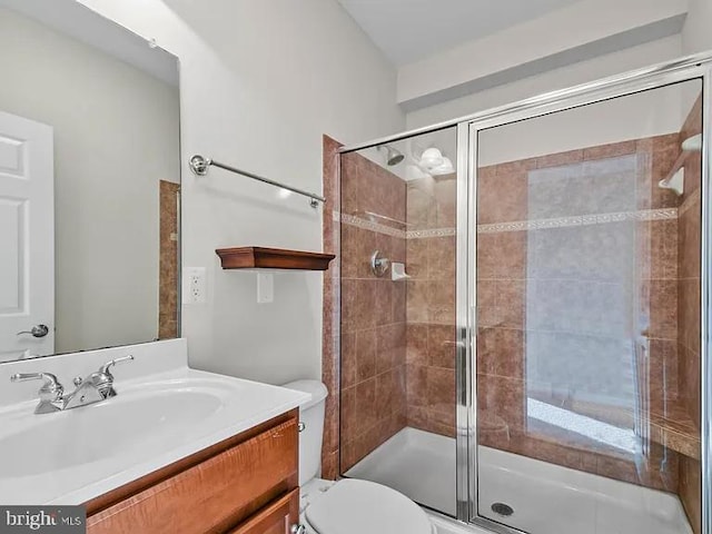 2486 Winthrop Dr, Charlottesville, VA 22911 - bathroom with a shower stall, toilet, and vanity