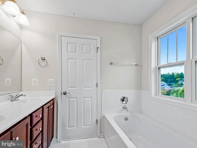 2486 Winthrop Dr, Charlottesville, VA 22911 - bathroom featuring a bath, vanity, and tile patterned flooring