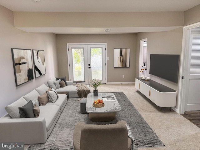 1625 Harrier Ln, Culpeper, VA 22701 - living room featuring french doors and carpet floors